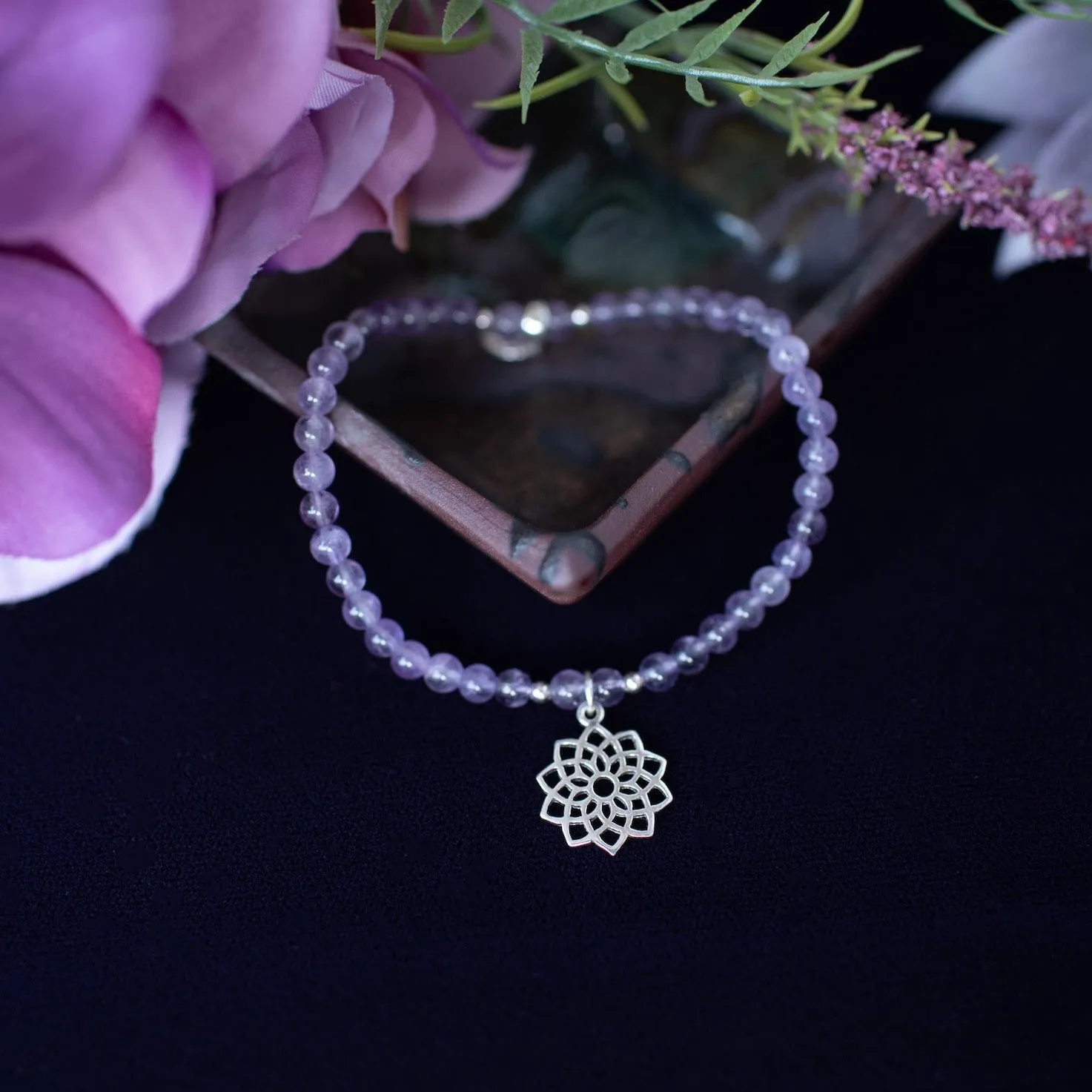 Crown Chakra Amethyst Signature Stretch Bracelet