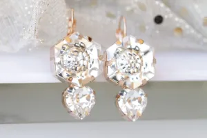 CRYSTAL HEART EARRINGS