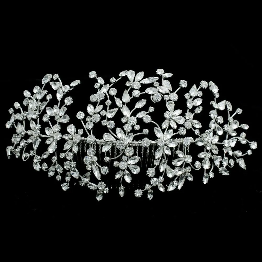 Crystals Rhinestone Big Bridal Wedding Headbands Hair Combs 0621R