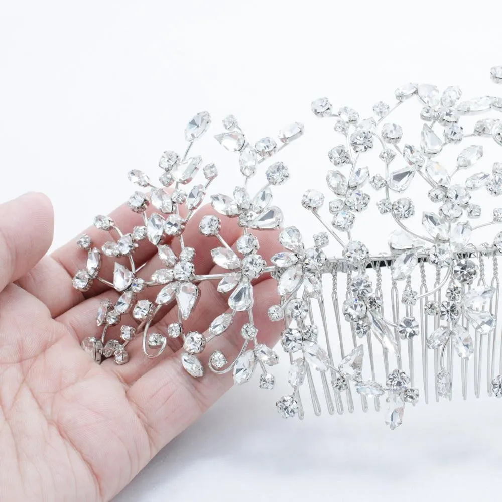 Crystals Rhinestone Big Bridal Wedding Headbands Hair Combs 0621R