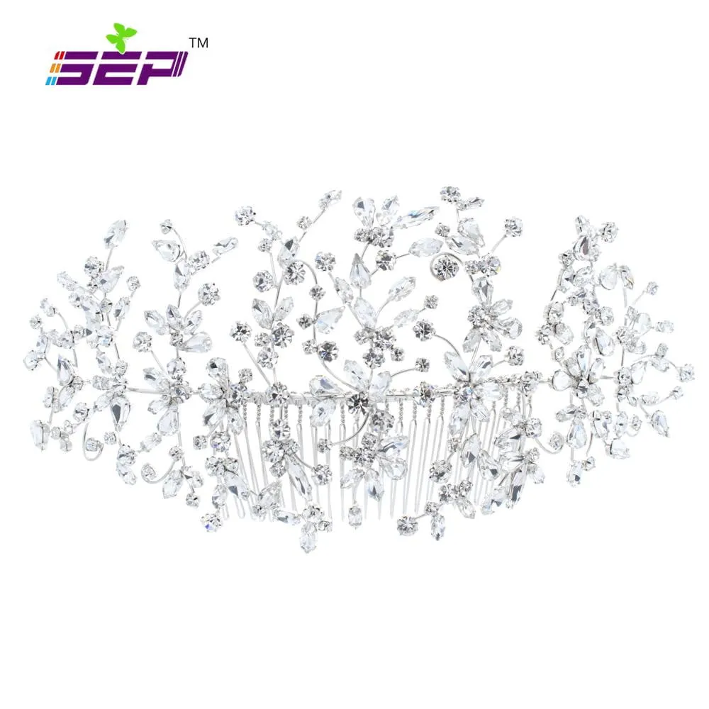 Crystals Rhinestone Big Bridal Wedding Headbands Hair Combs 0621R