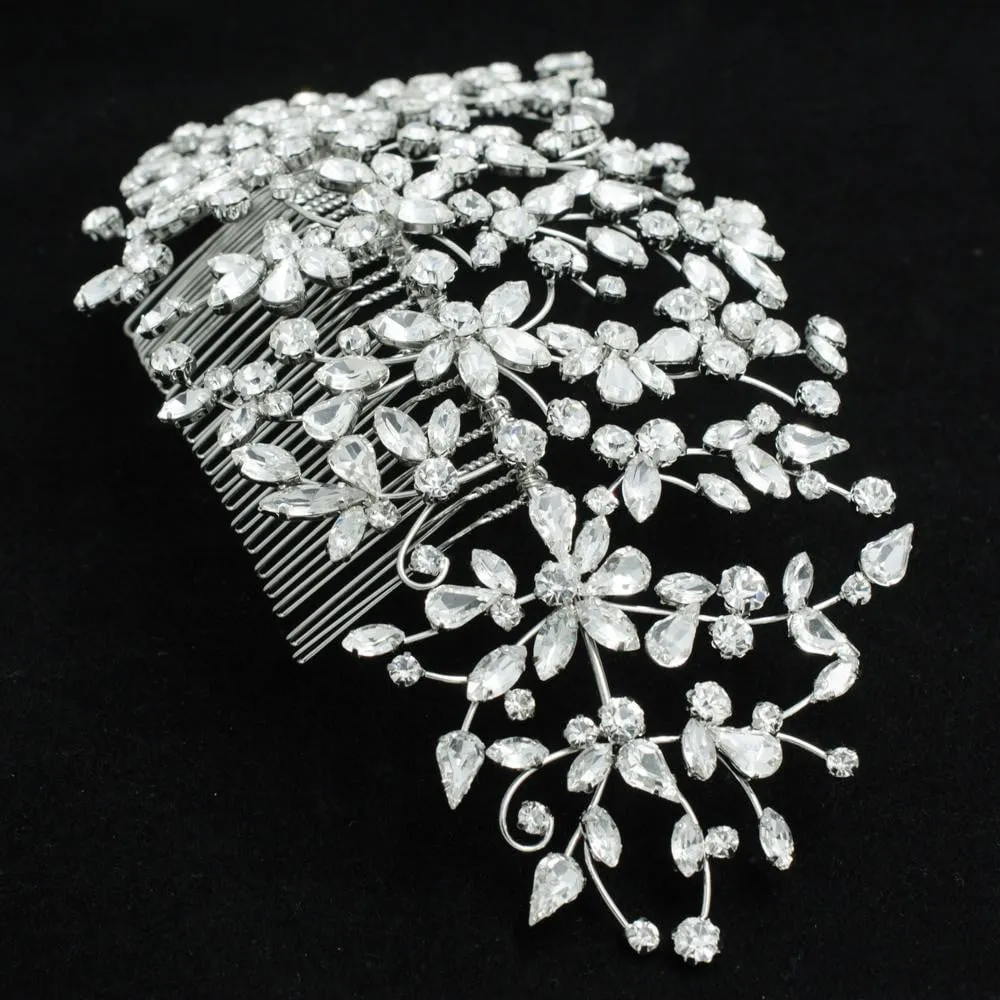 Crystals Rhinestone Big Bridal Wedding Headbands Hair Combs 0621R
