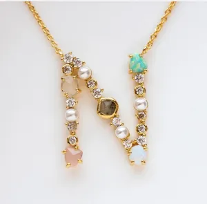 Custom Serenity Initial Necklace
