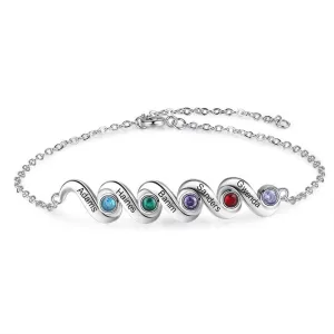 Customized Bracelet for Mother Custom Name Engraved Bracelet