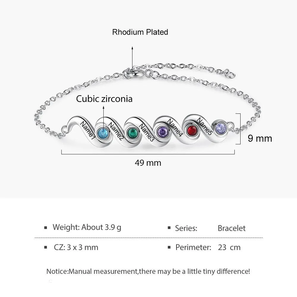 Customized Bracelet for Mother Custom Name Engraved Bracelet