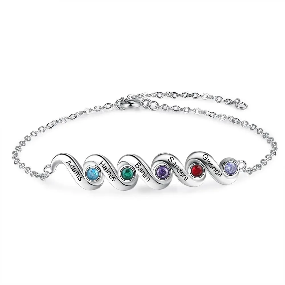 Customized Bracelet for Mother Custom Name Engraved Bracelet