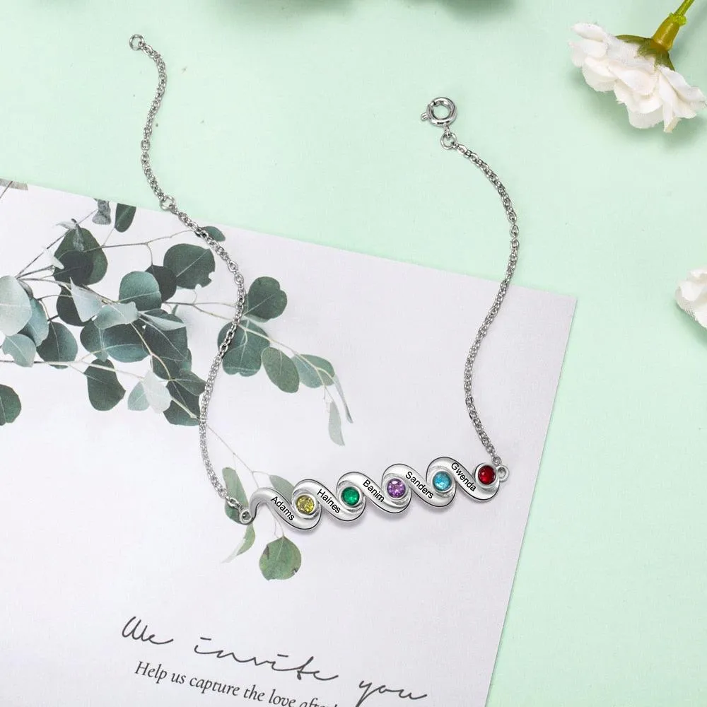 Customized Bracelet for Mother Custom Name Engraved Bracelet