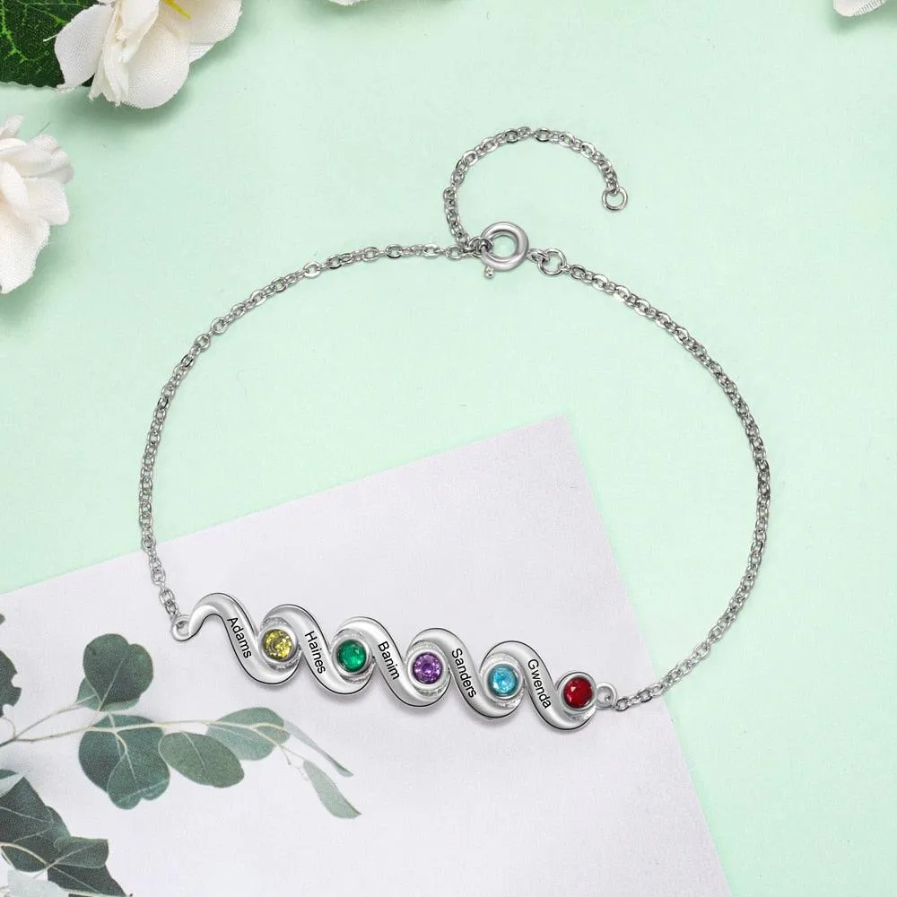 Customized Bracelet for Mother Custom Name Engraved Bracelet