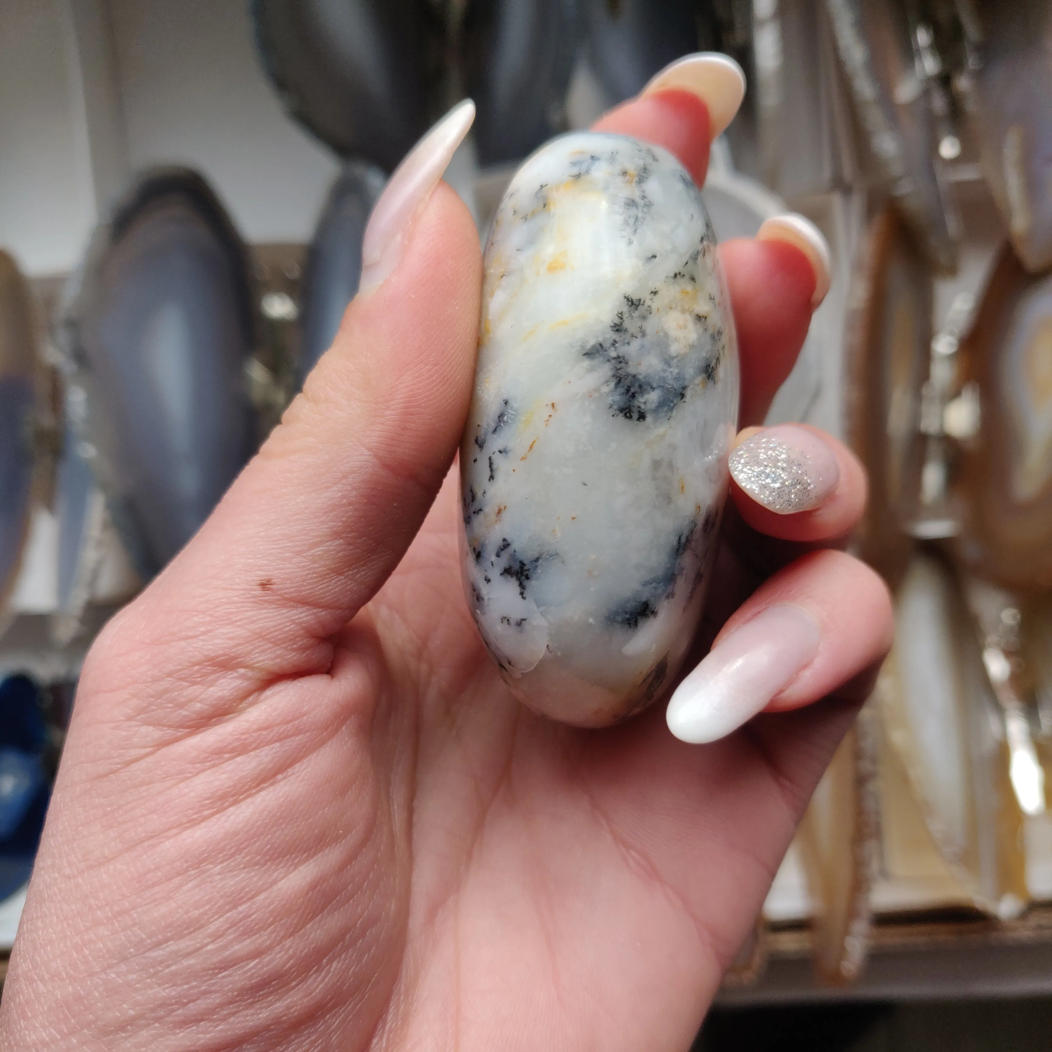 Dendritic Opal Palm Stone (#29)