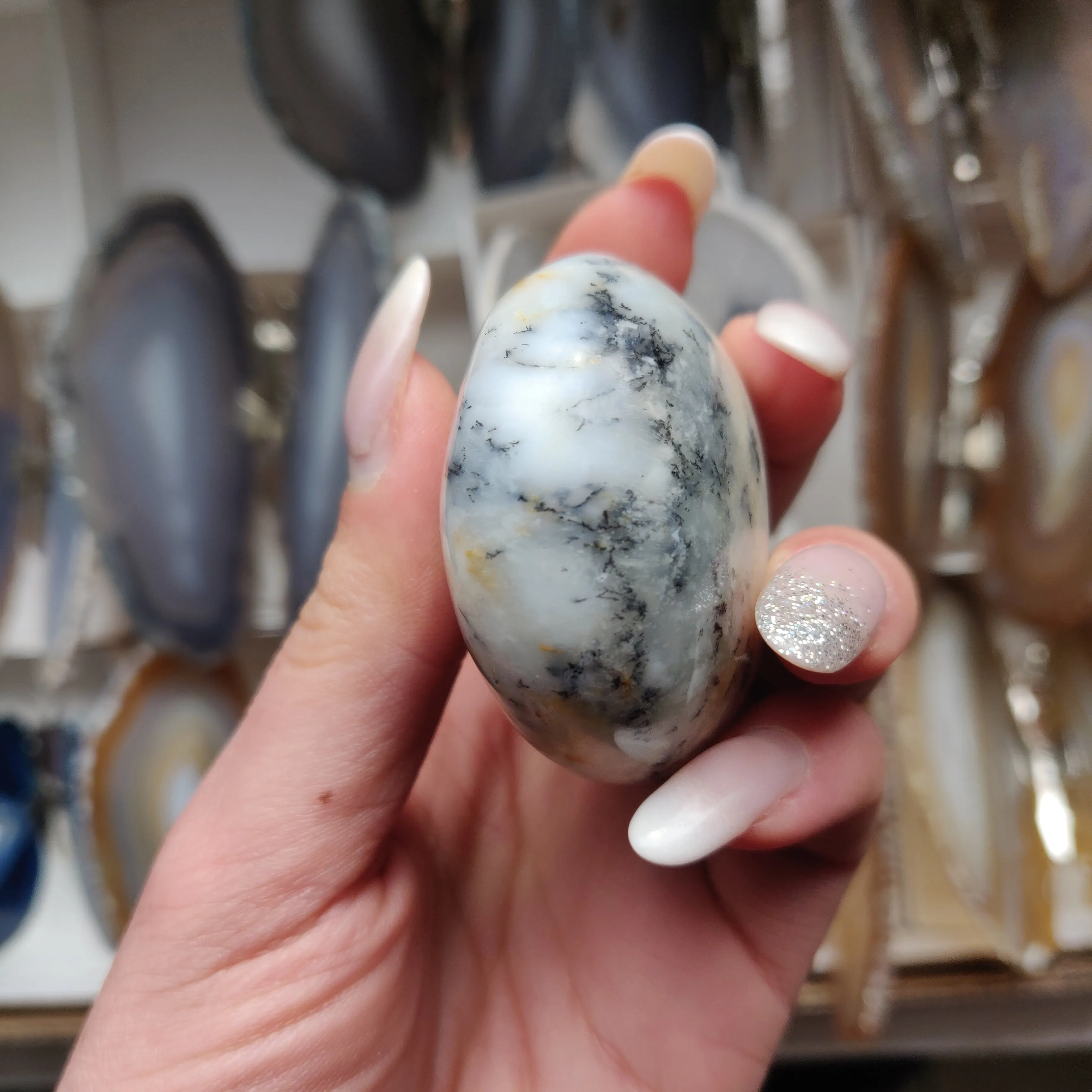 Dendritic Opal Palm Stone (#29)
