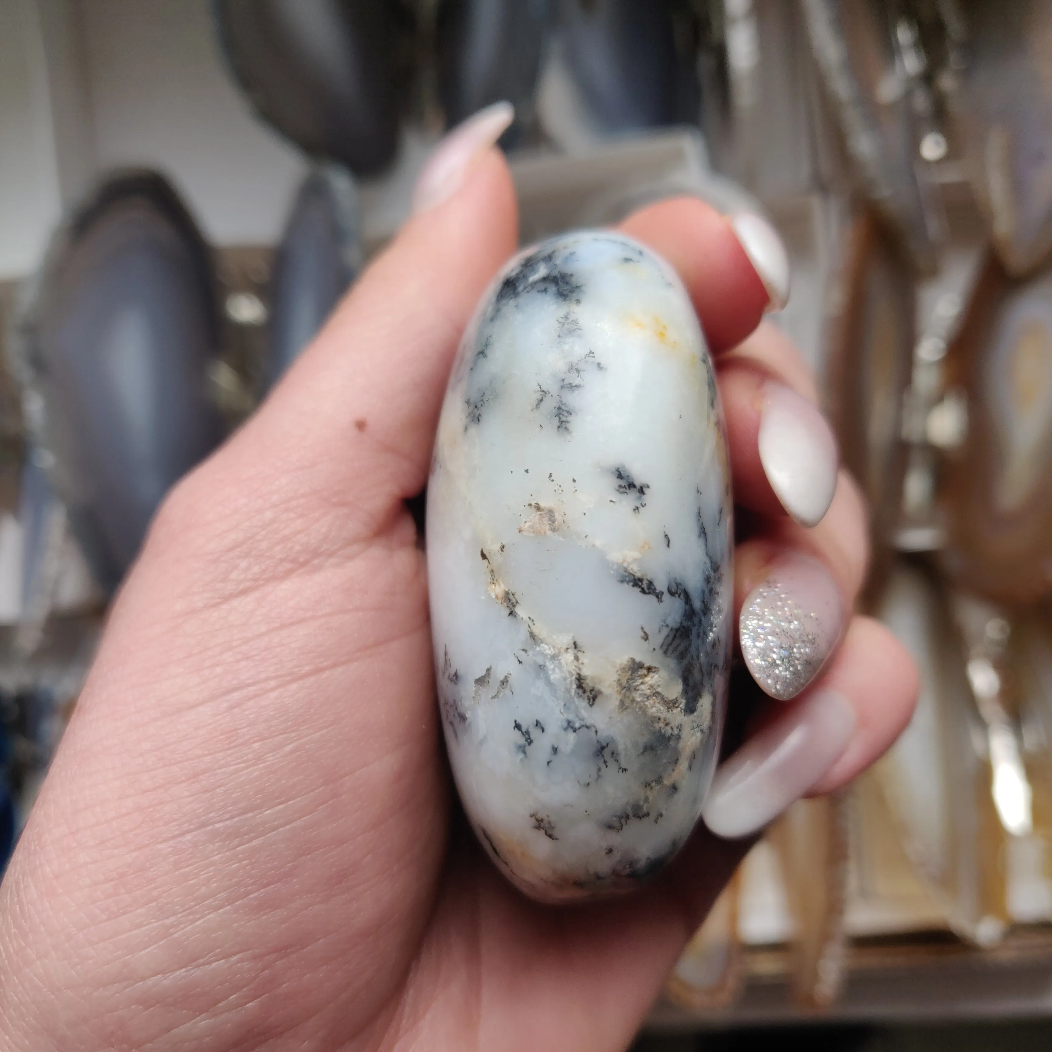 Dendritic Opal Palm Stone (#29)
