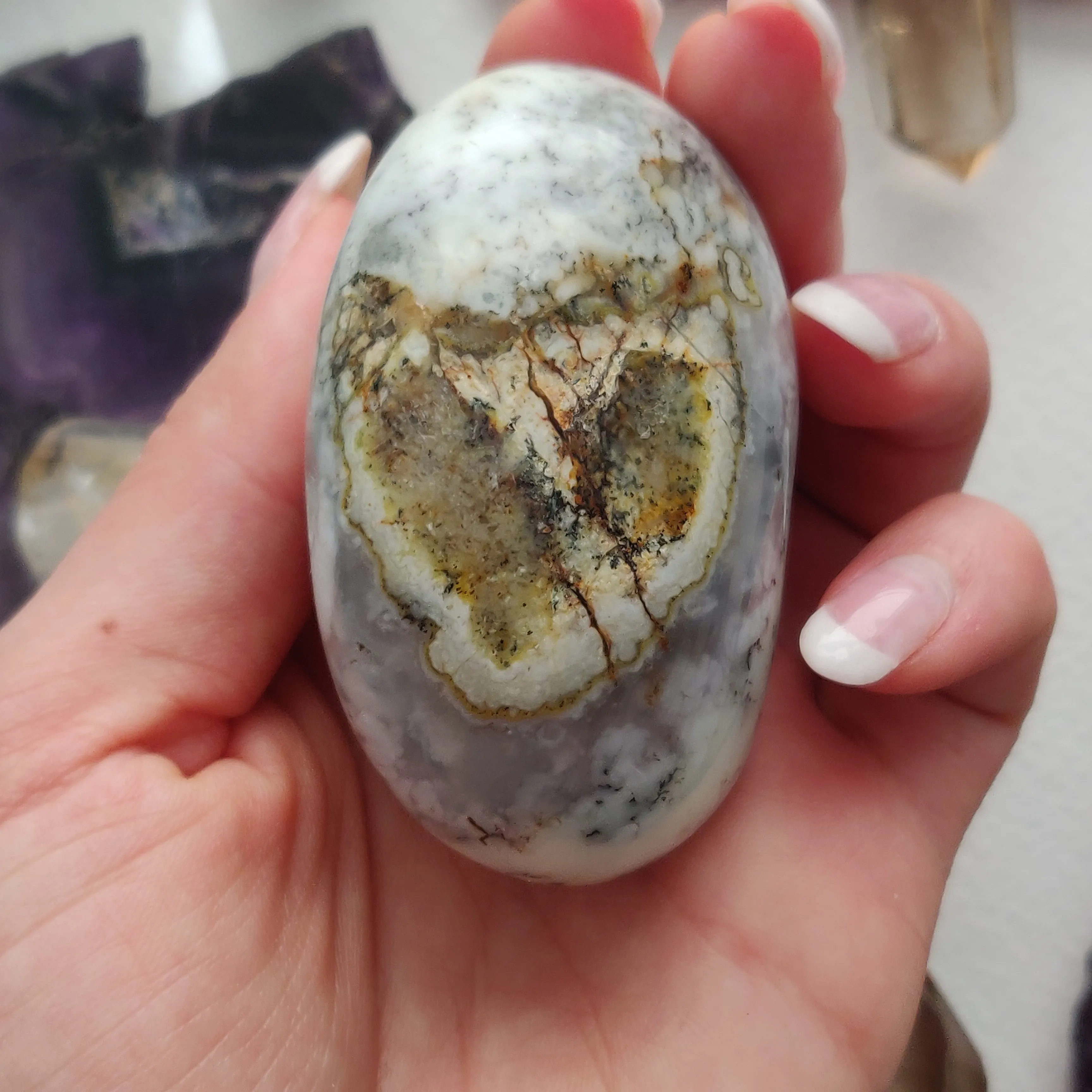 Dendritic Opal Palm Stone (#43)