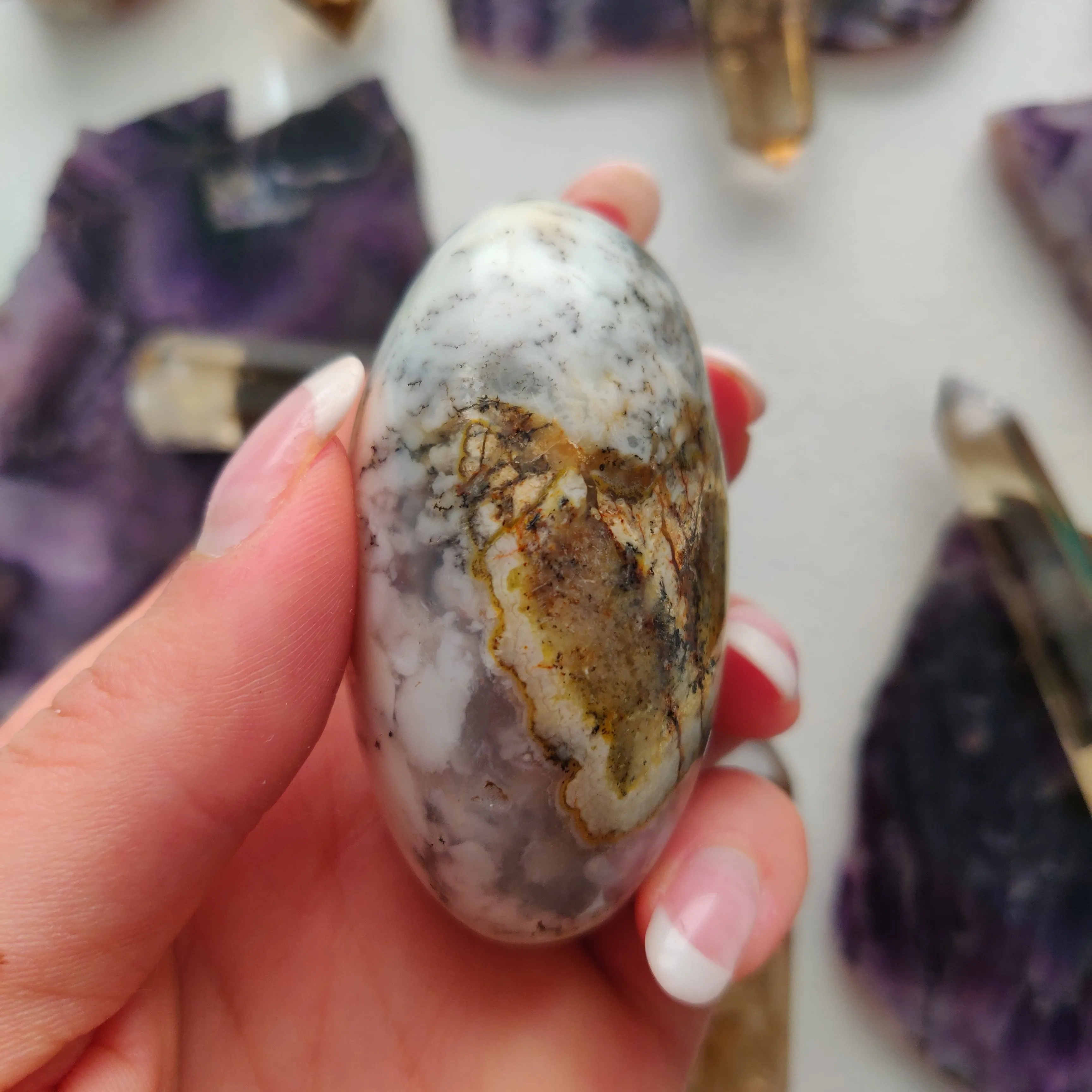 Dendritic Opal Palm Stone (#43)