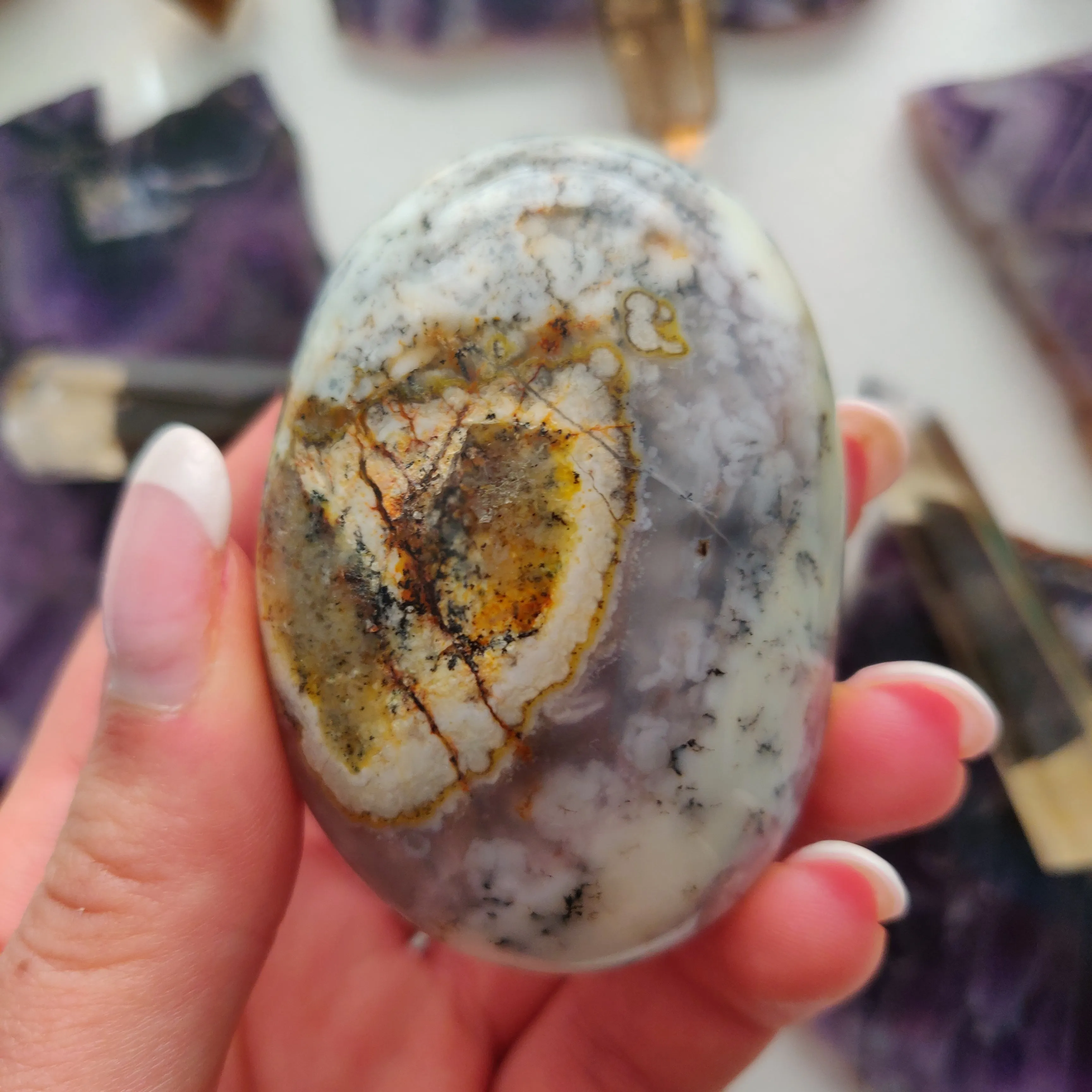Dendritic Opal Palm Stone (#43)