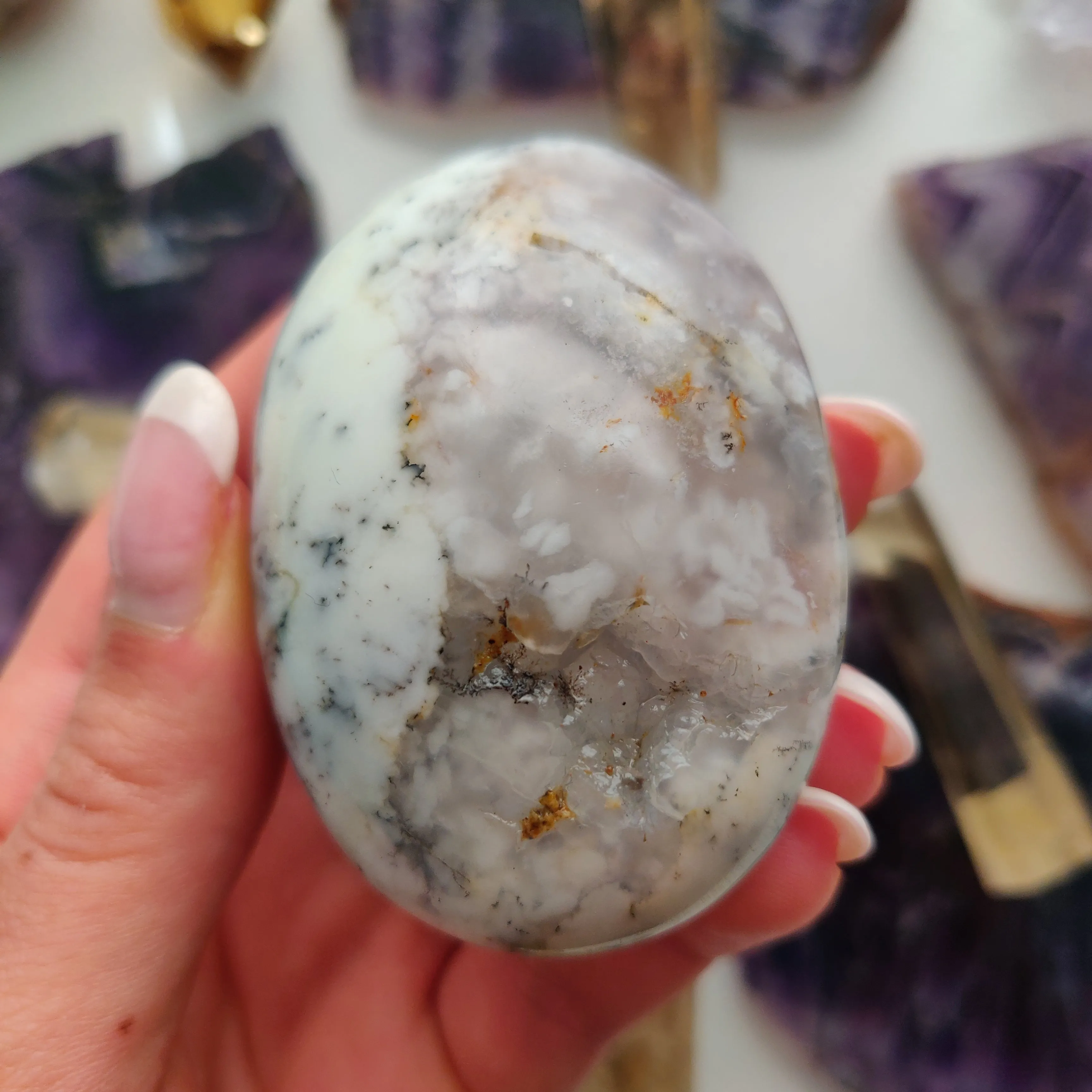Dendritic Opal Palm Stone (#43)