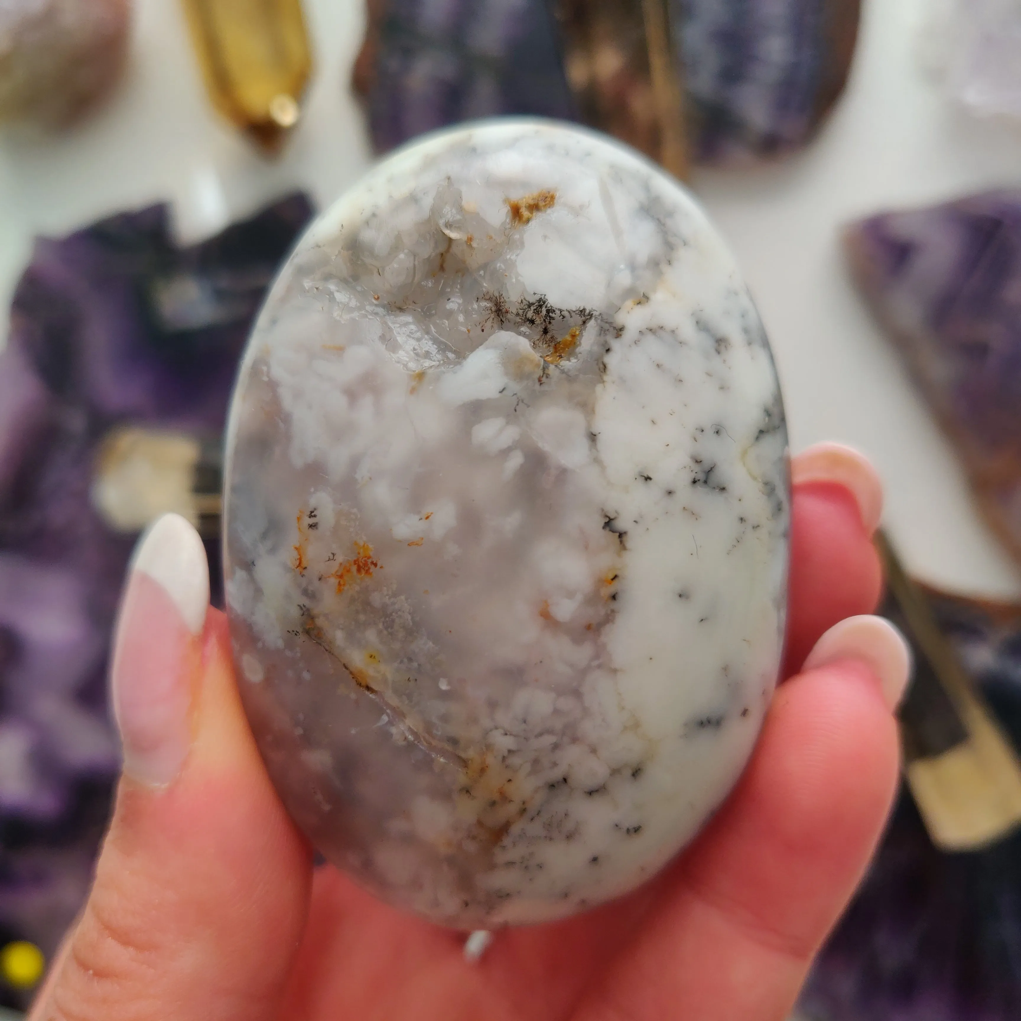 Dendritic Opal Palm Stone (#43)