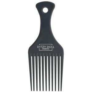 Ditzy Doll Grey Afro Comb - Wide-Toothed Comb for Detangling and Styling Afro Hair