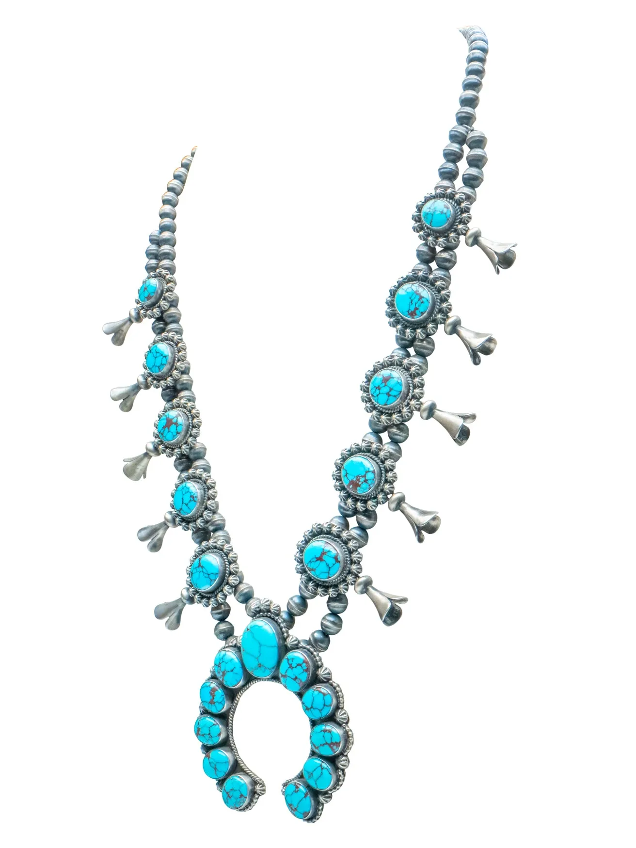 Egyptian Turquoise Squash Blossom Necklace | Bea Tom
