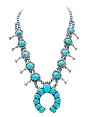 Egyptian Turquoise Squash Blossom Necklace | Bea Tom