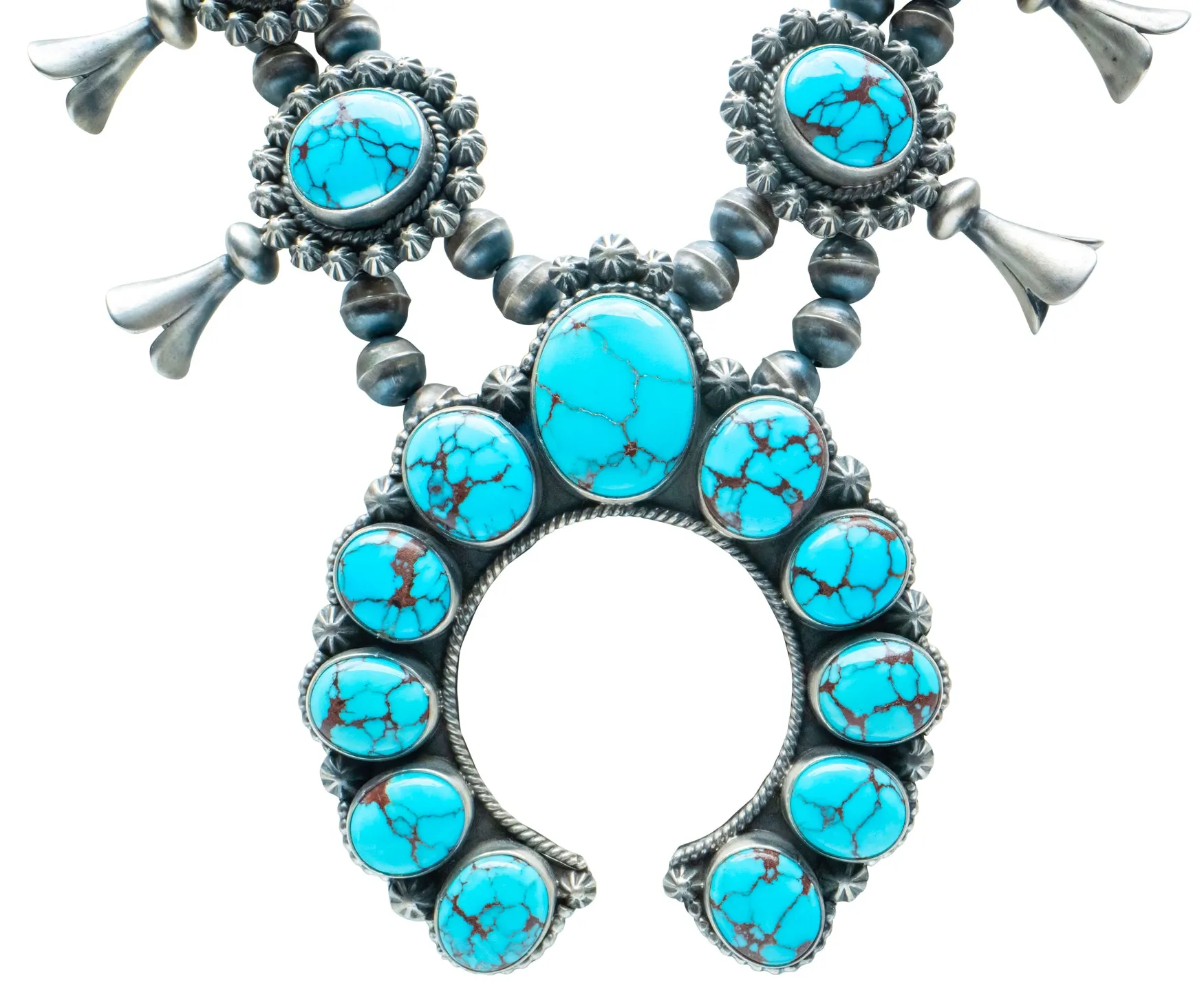 Egyptian Turquoise Squash Blossom Necklace | Bea Tom
