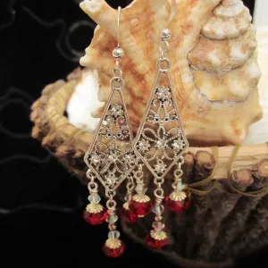 Elegant Long Chandelier Earrings