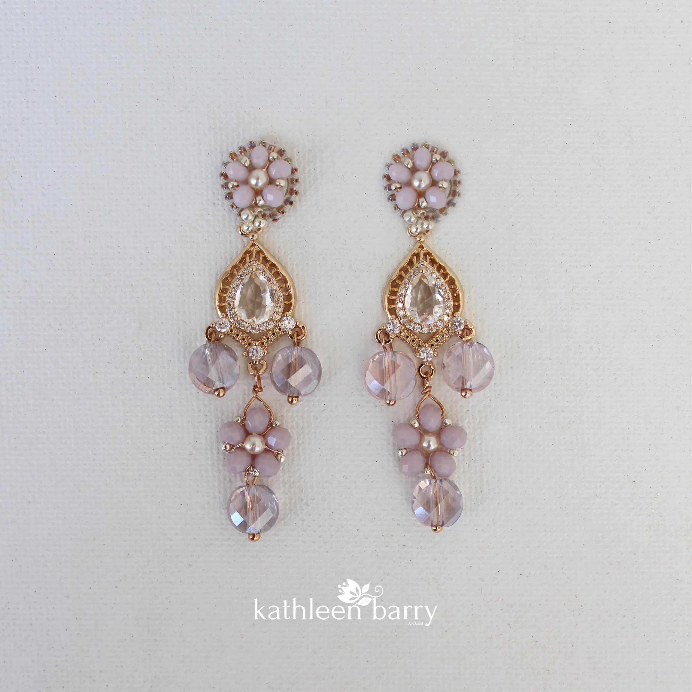 Elise chandelier earrings - assorted colors available - gold finish only Limited stock