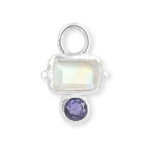 Ella Silver Moonstone & Iolite Charm
