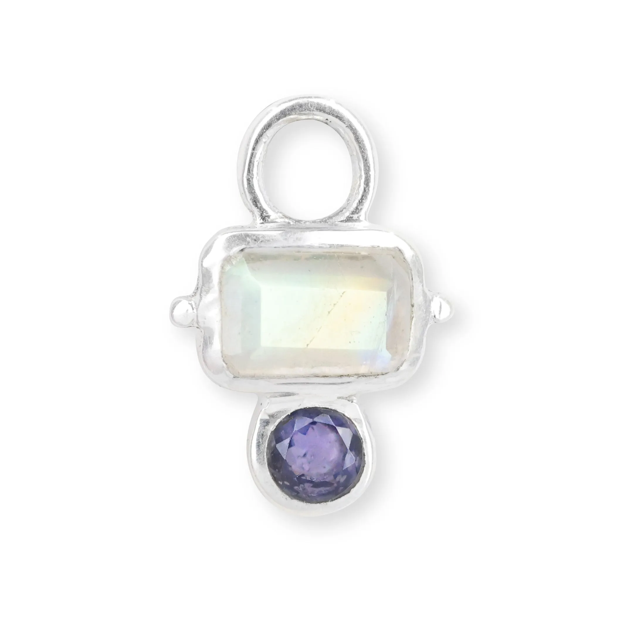 Ella Silver Moonstone & Iolite Charm