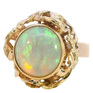 Enchanting 9ct Yellow Gold Opal Ring - A Gem with a Story