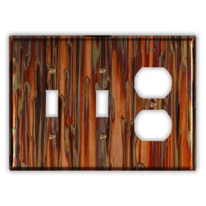 Enchantment Vertical Copper - 2 Toggle / 1 Duplex Wallplate