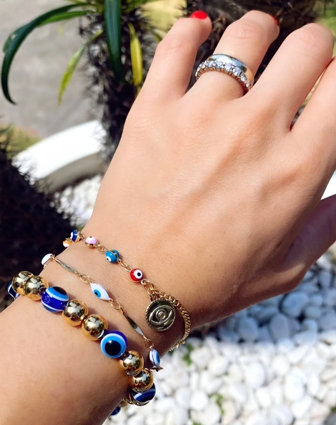Evil Eye Big Beads Bracelet