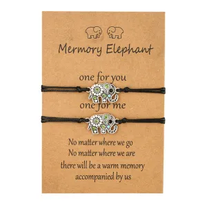 Sure! Here’s an optimized title for the e-commerce product:

Elegant Diamond-Studded Hollow Elephant Charm Card Bracelet - Fashionable and Unique Jewelry Accessory