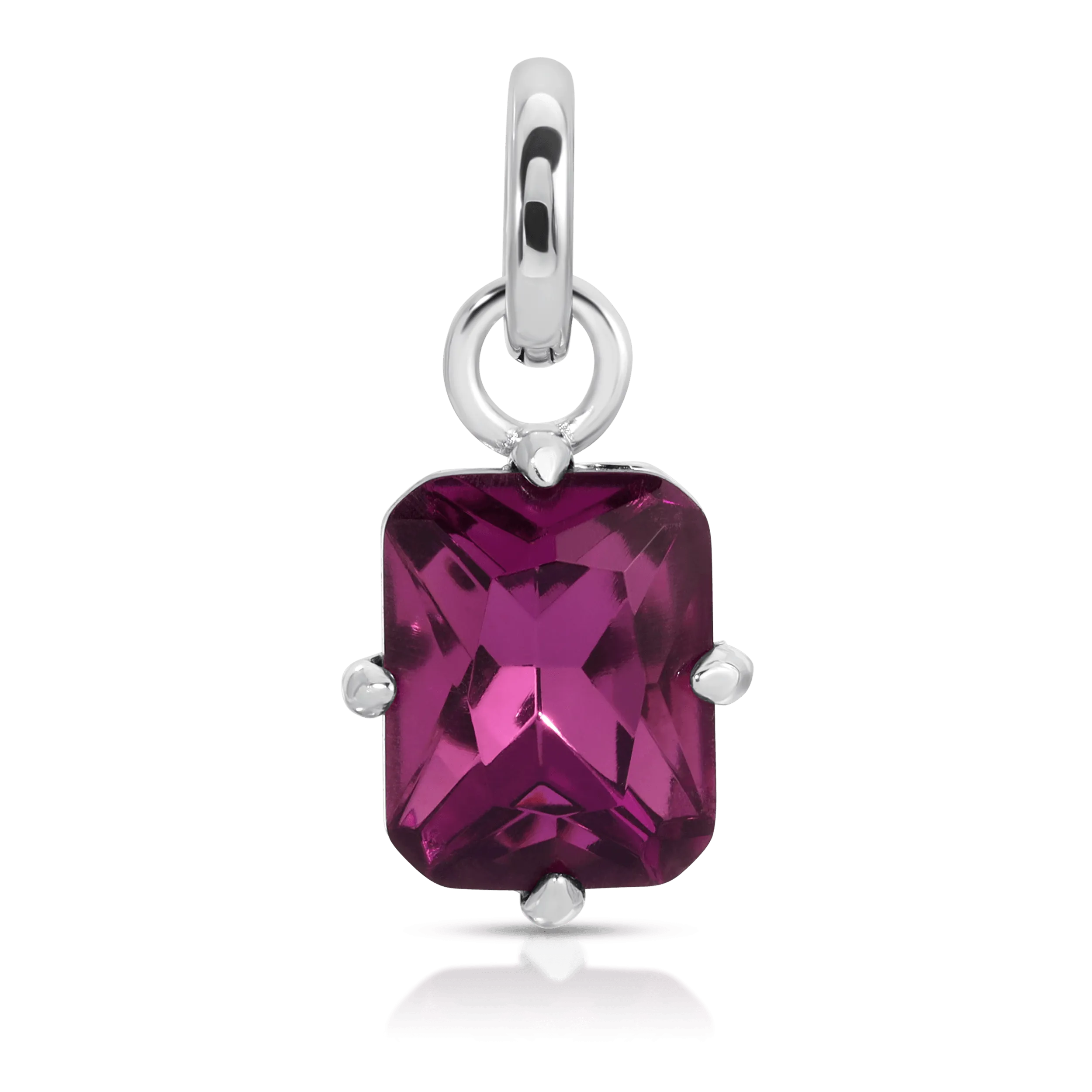 February Amethyst Birthstone Charm - Emerald