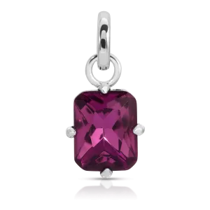 February Amethyst Birthstone Charm - Emerald
