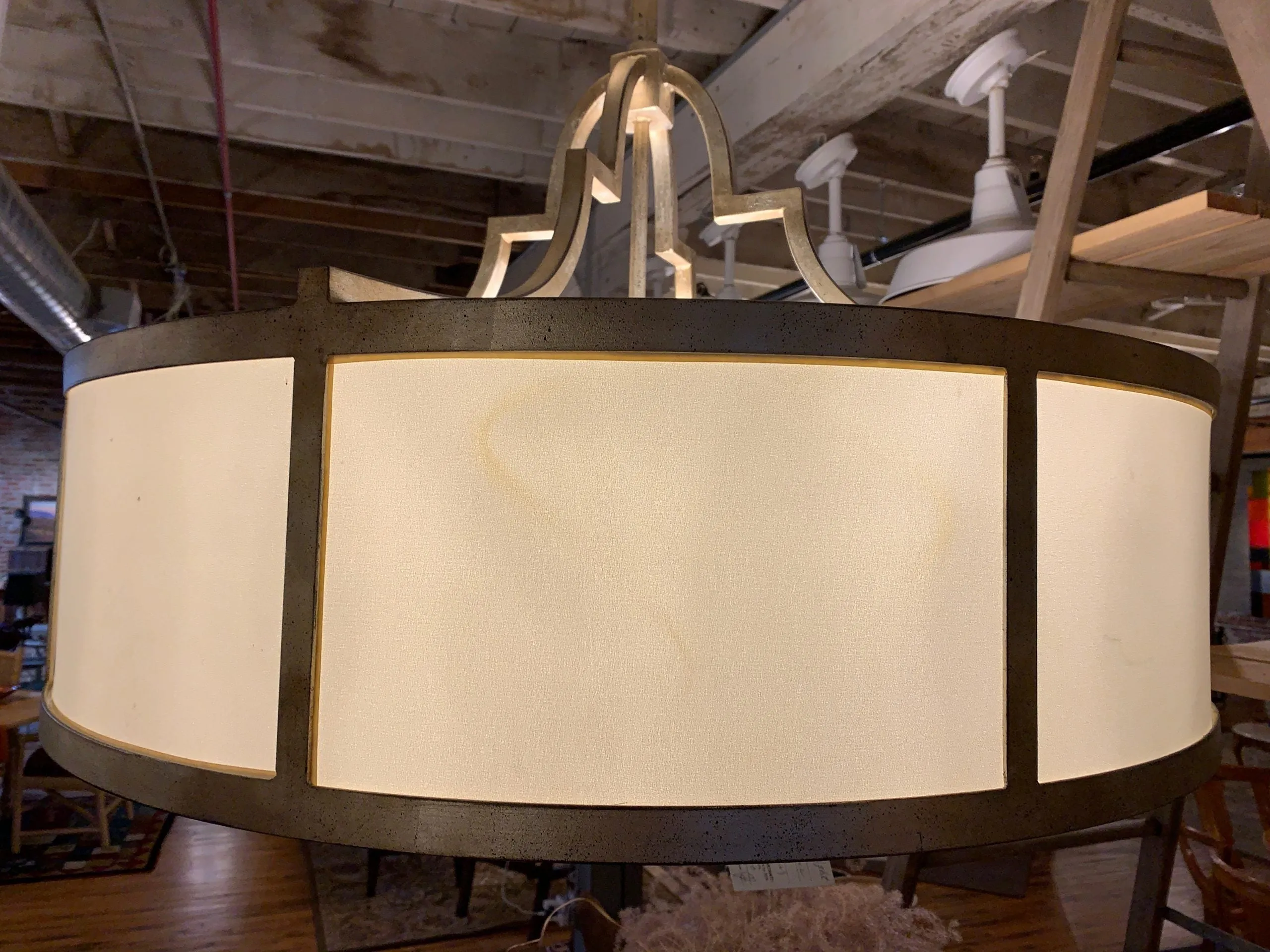 Fine Arts Luminaire Chandelier, Portobello Road with Barrel Shade