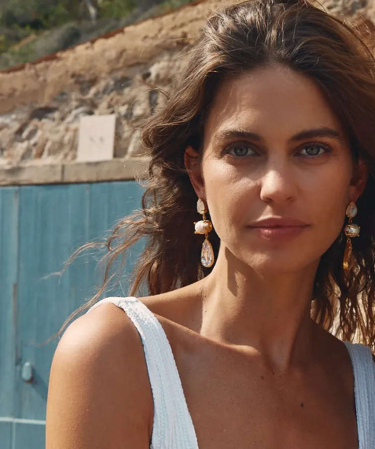 Giuseppina Earrings White