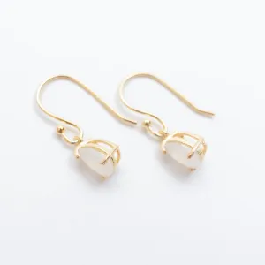 Gold Vermeil Moonstone Teardrop Earrings