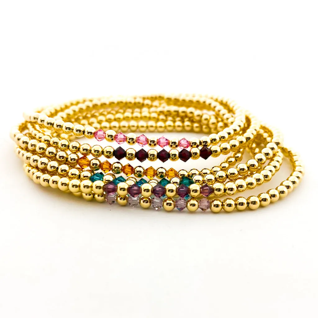 Gracie Beaded Birthstone Accented Kids Bracelet