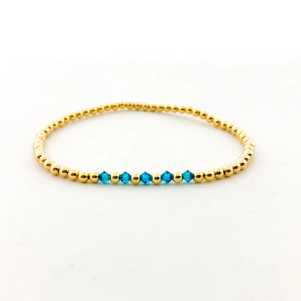 Gracie Beaded Birthstone Accented Kids Bracelet