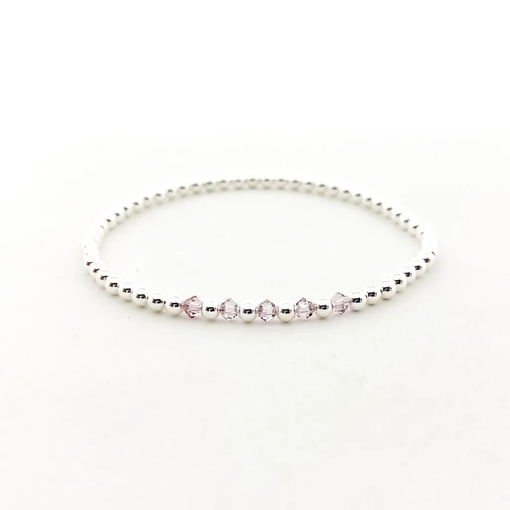 Gracie Beaded Birthstone Accented Kids Bracelet