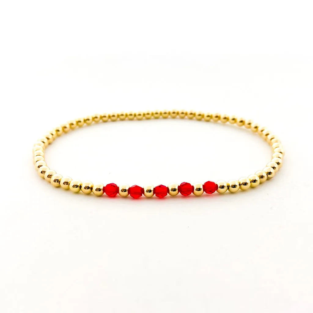 Gracie Beaded Birthstone Accented Kids Bracelet