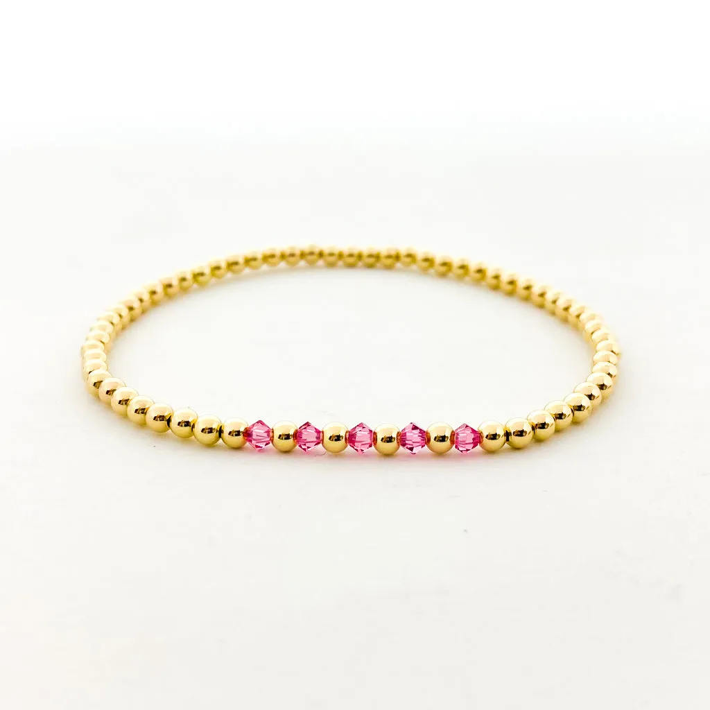 Gracie Beaded Birthstone Accented Kids Bracelet