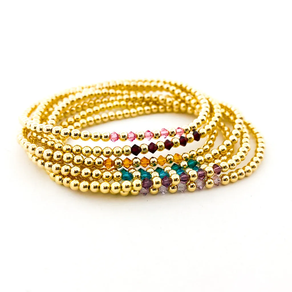 Gracie Beaded Birthstone Accented Kids Bracelet