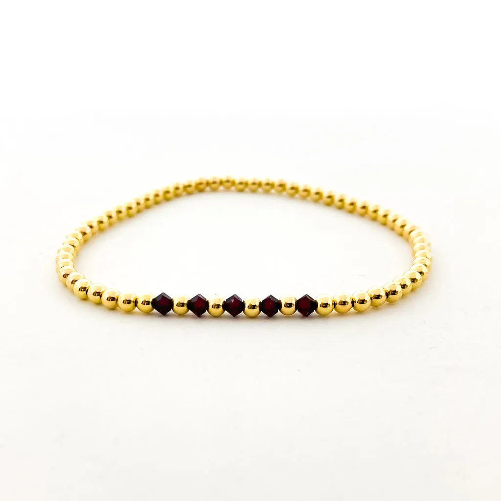 Gracie Beaded Birthstone Accented Kids Bracelet