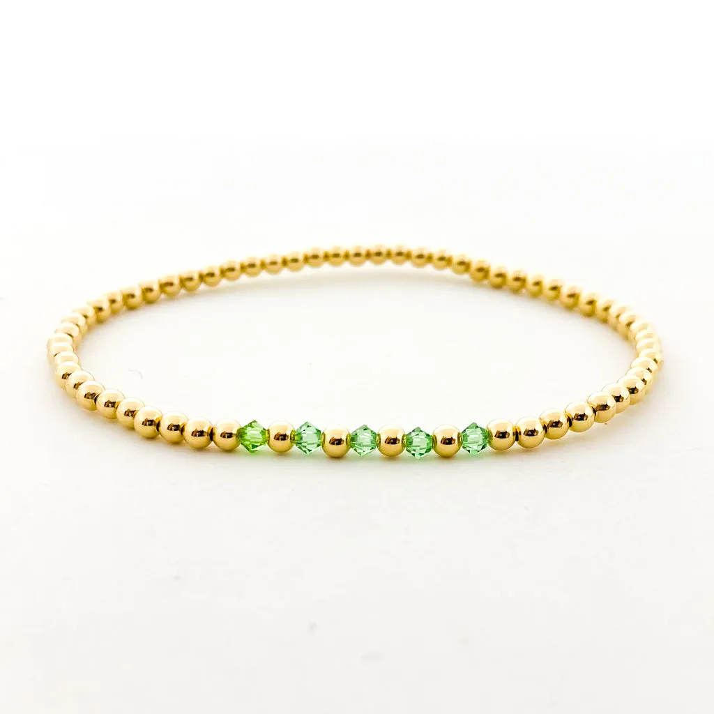 Gracie Beaded Birthstone Accented Kids Bracelet