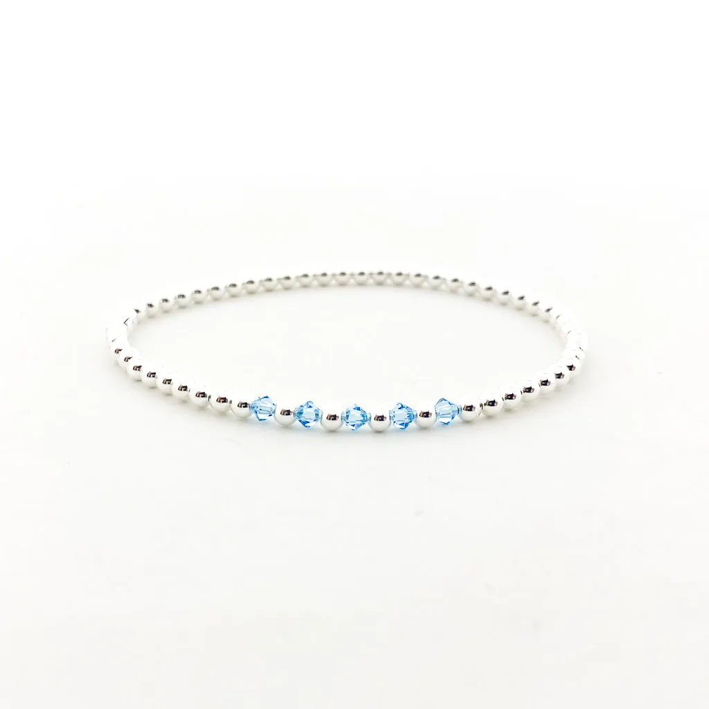 Gracie Beaded Birthstone Accented Kids Bracelet