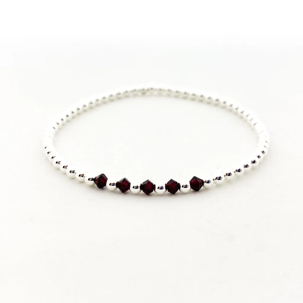 Gracie Beaded Birthstone Accented Kids Bracelet