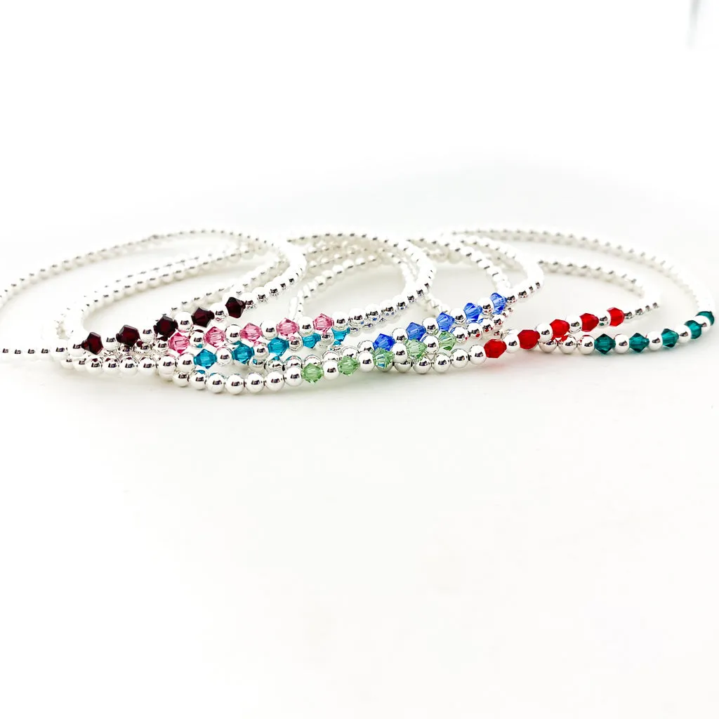 Gracie Beaded Birthstone Accented Kids Bracelet