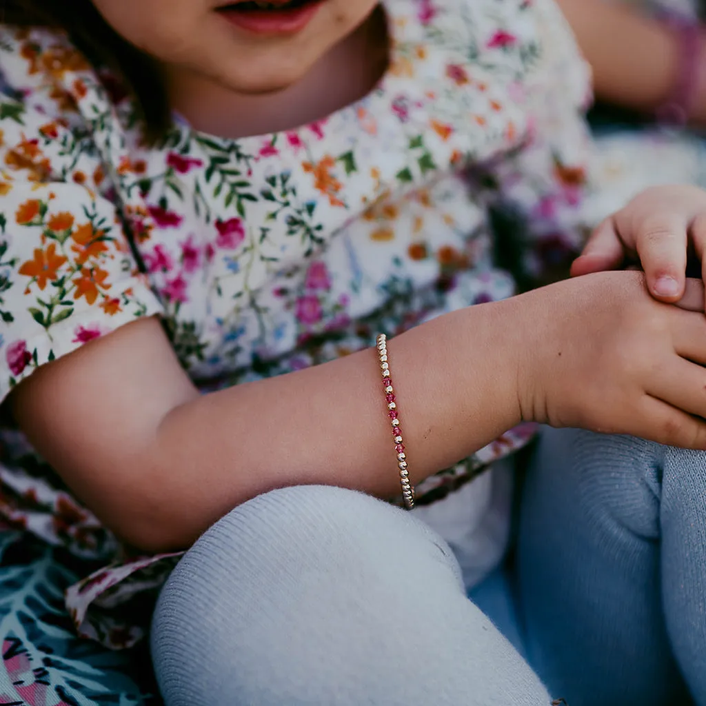 Gracie Beaded Birthstone Accented Kids Bracelet
