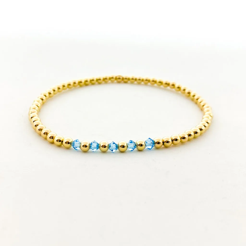 Gracie Beaded Birthstone Accented Kids Bracelet